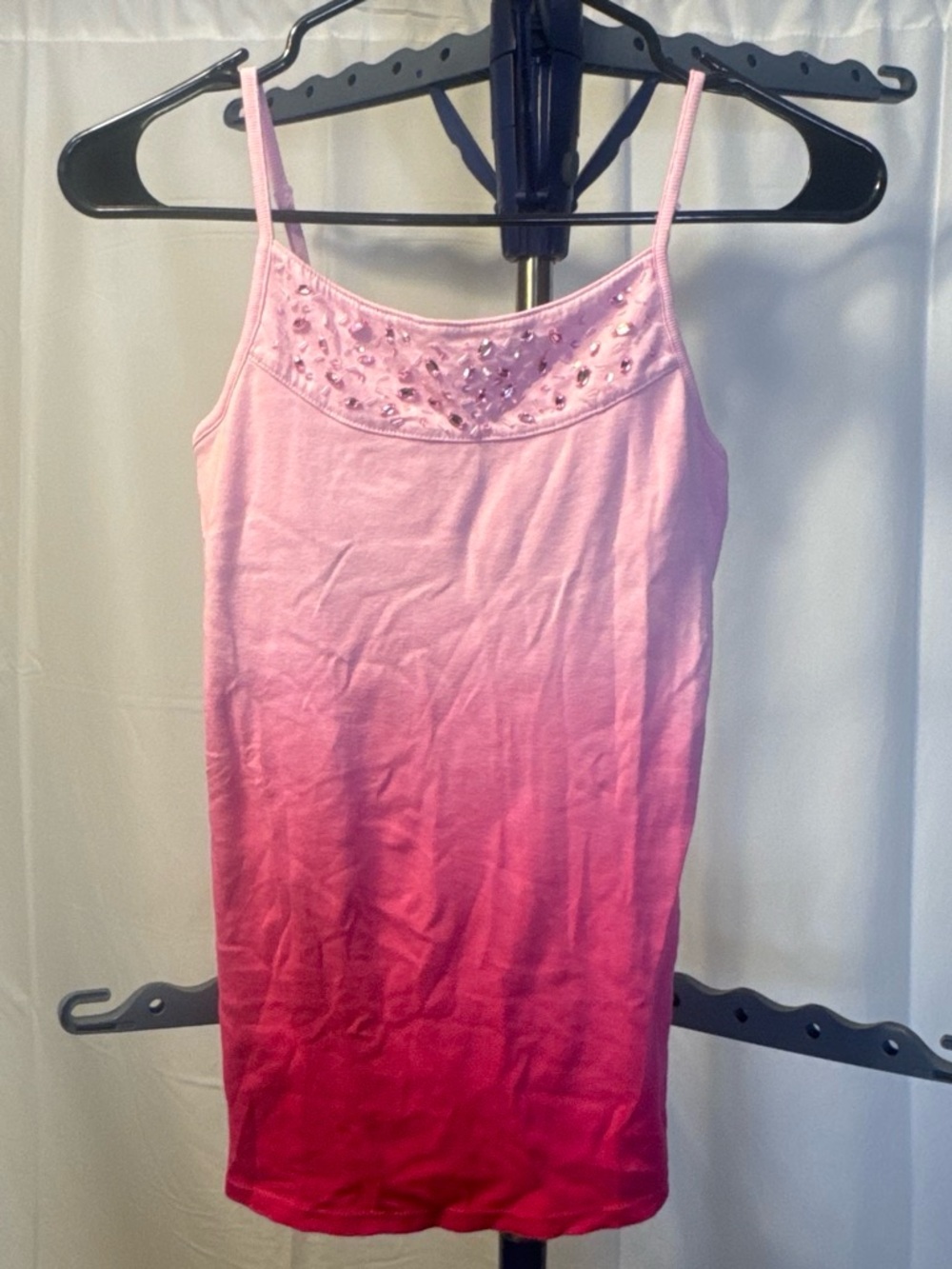 Justice - Girls' Pink Ombre Beaded Tank Top